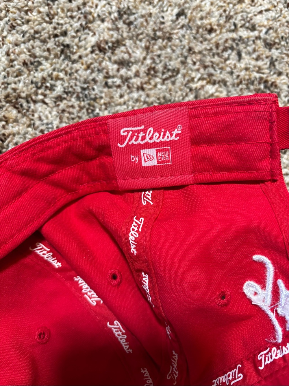 239. Titleist White Script Red Golf Cap Texas Tech - Picture 5 of 7